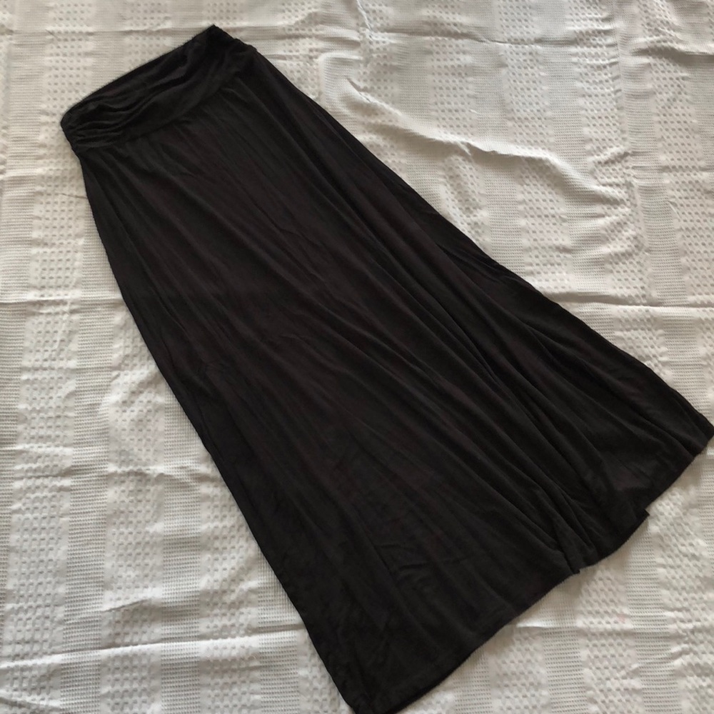 Black Knit Maxi Skirt